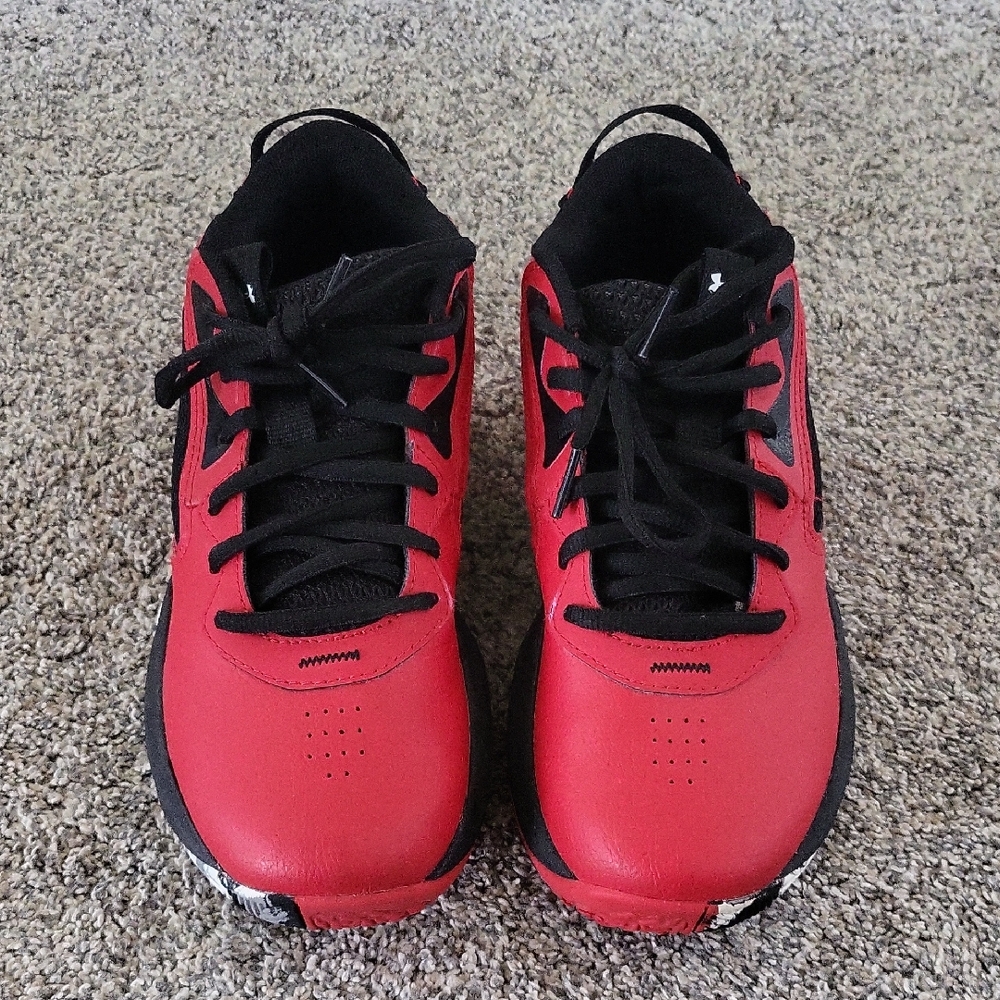 Under Armour Kids Red and Black Athletic Sneakers